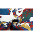 Dhanak 3'11'' X 5'10'' Power-Loomed Wool-Bamboo Silk Rug 3'11'' x 5'10'' (118 X 175) / Blue / Red