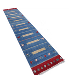 Power Loomed Ella Wool Rug 2' 5" X 12' 0" 2' 5" X 12' 0" (74 X 366) / Blue / Blue