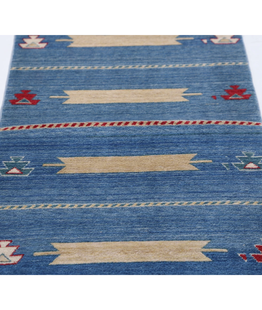 Power Loomed Ella Wool Rug 2' 5" X 12' 0" 2' 5" X 12' 0" (74 X 366) / Blue / Blue