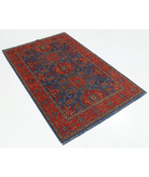 Gulshan 3'10'' X 6'0'' Power-Loomed Wool-Bamboo Silk Rug 3'10'' x 6'0'' (115 X 180) / Blue / Red