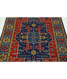 Gulshan 4'0'' X 5'10'' Power-Loomed Wool-Bamboo Silk Rug 4'0'' x 5'10'' (120 X 175) / Blue / Red
