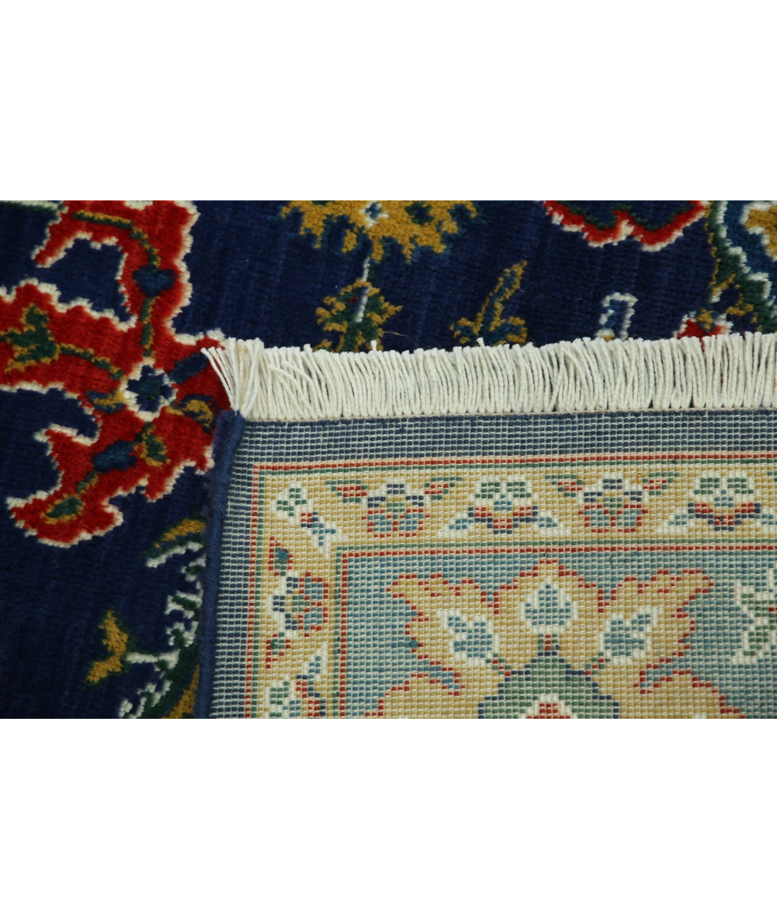 Gulshan 4'0'' X 5'10'' Power-Loomed Wool-Bamboo Silk Rug 4'0'' x 5'10'' (120 X 175) / Blue / Red