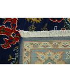 Gulshan 4'0'' X 5'10'' Power-Loomed Wool-Bamboo Silk Rug 4'0'' x 5'10'' (120 X 175) / Blue / Red