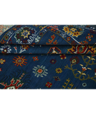 Gulshan 3'10'' X 6'0'' Power-Loomed Wool-Bamboo Silk Rug 3'10'' x 6'0'' (115 X 180) / Blue / Red