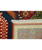 Gulshan 4'0'' X 5'10'' Power-Loomed Wool-Bamboo Silk Rug 4'0'' x 5'10'' (120 X 175) / Red / Blue
