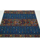 Gulshan 3'10'' X 6'0'' Power-Loomed Wool-Bamboo Silk Rug 3'10'' x 6'0'' (115 X 180) / Blue / Red