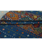 Gulshan 3'10'' X 6'0'' Power-Loomed Wool-Bamboo Silk Rug 3'10'' x 6'0'' (115 X 180) / Blue / Red