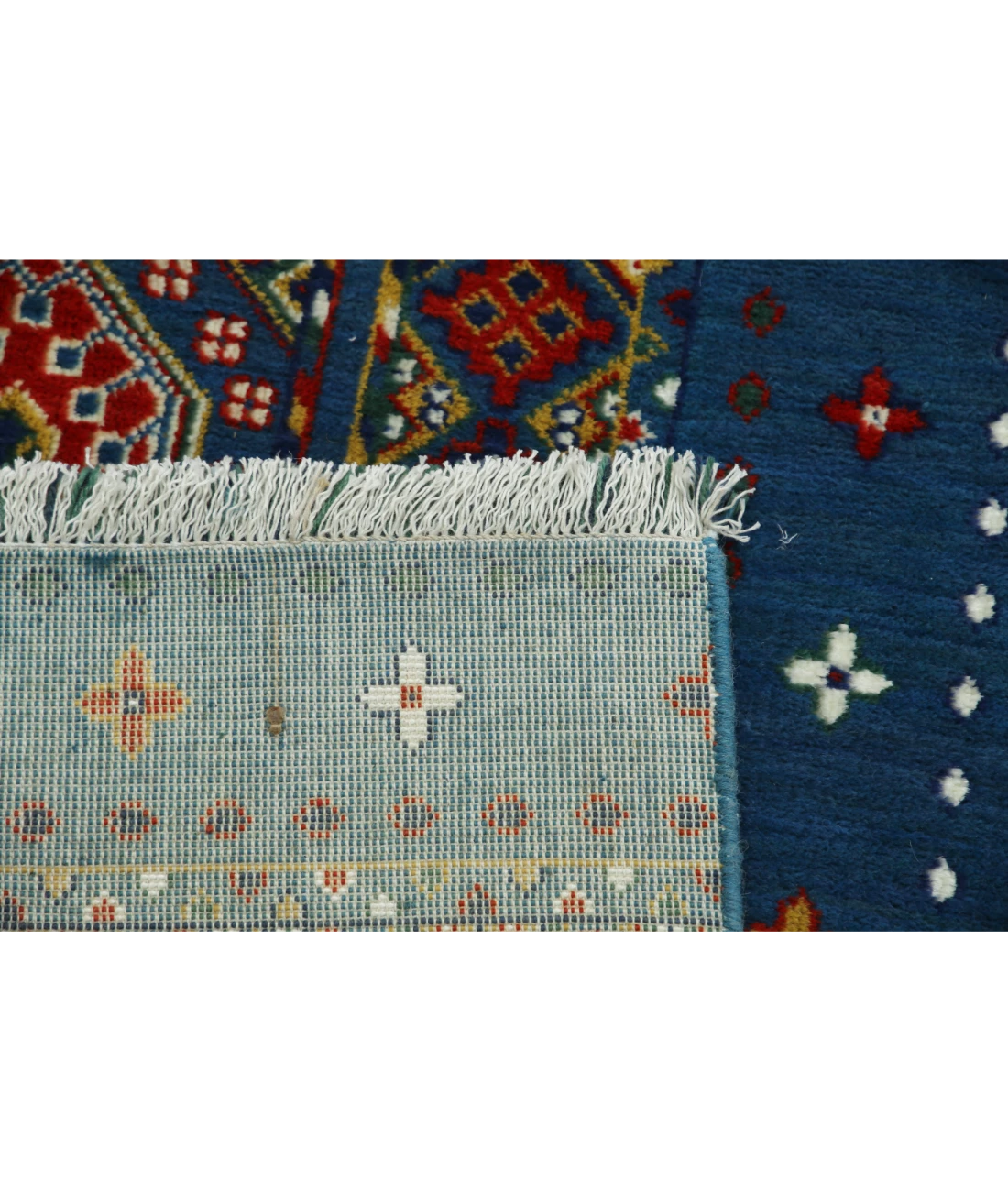 Gulshan 3'10'' X 6'0'' Power-Loomed Wool-Bamboo Silk Rug 3'10'' x 6'0'' (115 X 180) / Blue / Red