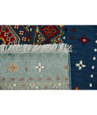 Gulshan 3'10'' X 6'0'' Power-Loomed Wool-Bamboo Silk Rug 3'10'' x 6'0'' (115 X 180) / Blue / Red