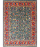 Gulshan 8'10'' X 12'1'' Power-Loomed Wool-Bamboo Silk Rug 8'10'' x 12'1'' (265 X 363) / Green / Red
