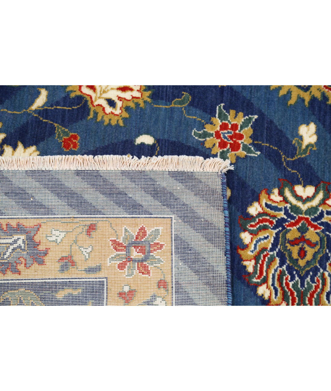 Gulshan 8'10'' X 12'4'' Power-Loomed Wool-Bamboo Silk Rug 8'10'' x 12'4'' (265 X 370) / Blue / Red