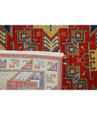 Gulshan 4'0'' X 5'9'' Power-Loomed Wool-Bamboo Silk Rug 4'0'' x 5'9'' (120 X 173) / Red / Blue