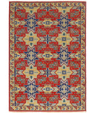 Gulshan 4'0'' X 5'9'' Power-Loomed Wool-Bamboo Silk Rug 4'0'' x 5'9'' (120 X 173) / Red / Blue