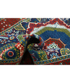 Gulshan 4'0'' X 5'9'' Power-Loomed Wool-Bamboo Silk Rug 4'0'' x 5'9'' (120 X 173) / Blue / Red