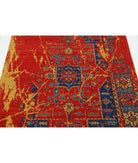 Gulshan 3'11'' X 5'10'' Power-Loomed Wool-Bamboo Silk Rug 3'11'' x 5'10'' (118 X 175) / Red / Blue