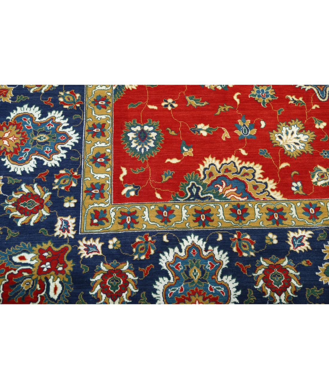 Gulshan 8'10'' X 12'3'' Power-Loomed Wool-Bamboo Silk Rug 8'10'' x 12'3'' (265 X 368) / Red / Blue