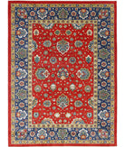 Gulshan 8'10'' X 12'3'' Power-Loomed Wool-Bamboo Silk Rug 8'10'' x 12'3'' (265 X 368) / Red / Blue
