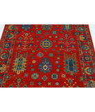Gulshan 4'0'' X 5'9'' Power-Loomed Wool-Bamboo Silk Rug 4'0'' x 5'9'' (120 X 173) / Red / Blue