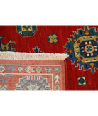 Gulshan 4'0'' X 5'9'' Power-Loomed Wool-Bamboo Silk Rug 4'0'' x 5'9'' (120 X 173) / Red / Blue