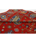 Gulshan 4'0'' X 5'9'' Power-Loomed Wool-Bamboo Silk Rug 4'0'' x 5'9'' (120 X 173) / Red / Blue