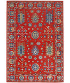 Gulshan 4'0'' X 5'9'' Power-Loomed Wool-Bamboo Silk Rug 4'0'' x 5'9'' (120 X 173) / Red / Blue