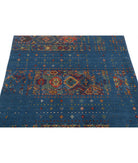 Gulshan 4'0'' X 5'9'' Power-Loomed Wool-Bamboo Silk Rug 4'0'' x 5'9'' (120 X 173) / Blue / Red