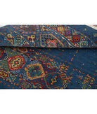 Gulshan 4'0'' X 5'9'' Power-Loomed Wool-Bamboo Silk Rug 4'0'' x 5'9'' (120 X 173) / Blue / Red