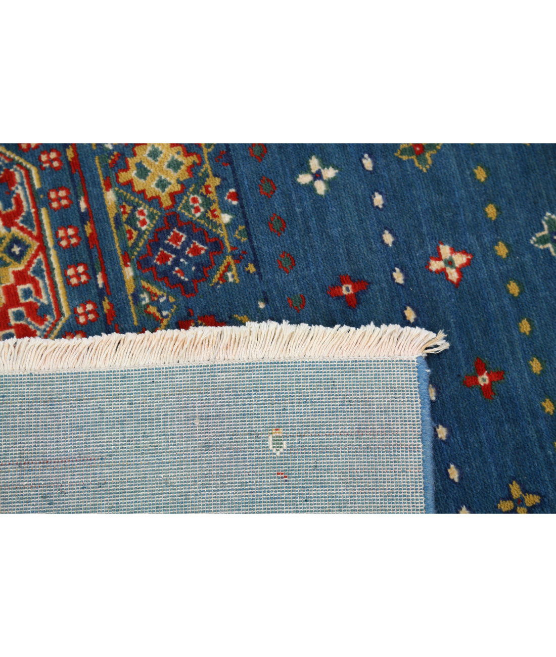 Gulshan 4'0'' X 5'9'' Power-Loomed Wool-Bamboo Silk Rug 4'0'' x 5'9'' (120 X 173) / Blue / Red