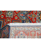 Gulshan 4'0'' X 5'9'' Power-Loomed Wool-Bamboo Silk Rug 4'0'' x 5'9'' (120 X 173) / Blue / Red