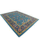 Gulshan 8'10'' X 12'3'' Power-Loomed Wool-Bamboo Silk Rug 8'10'' x 12'3'' (265 X 368) / Teal / Blue
