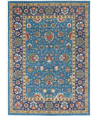 Gulshan 8'10'' X 12'3'' Power-Loomed Wool-Bamboo Silk Rug 8'10'' x 12'3'' (265 X 368) / Teal / Blue