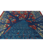 Gulshan 8'10'' X 12'3'' Power-Loomed Wool-Bamboo Silk Rug 8'10'' x 12'3'' (265 X 368) / Blue / Red