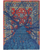 Gulshan 8'10'' X 12'3'' Power-Loomed Wool-Bamboo Silk Rug 8'10'' x 12'3'' (265 X 368) / Blue / Red