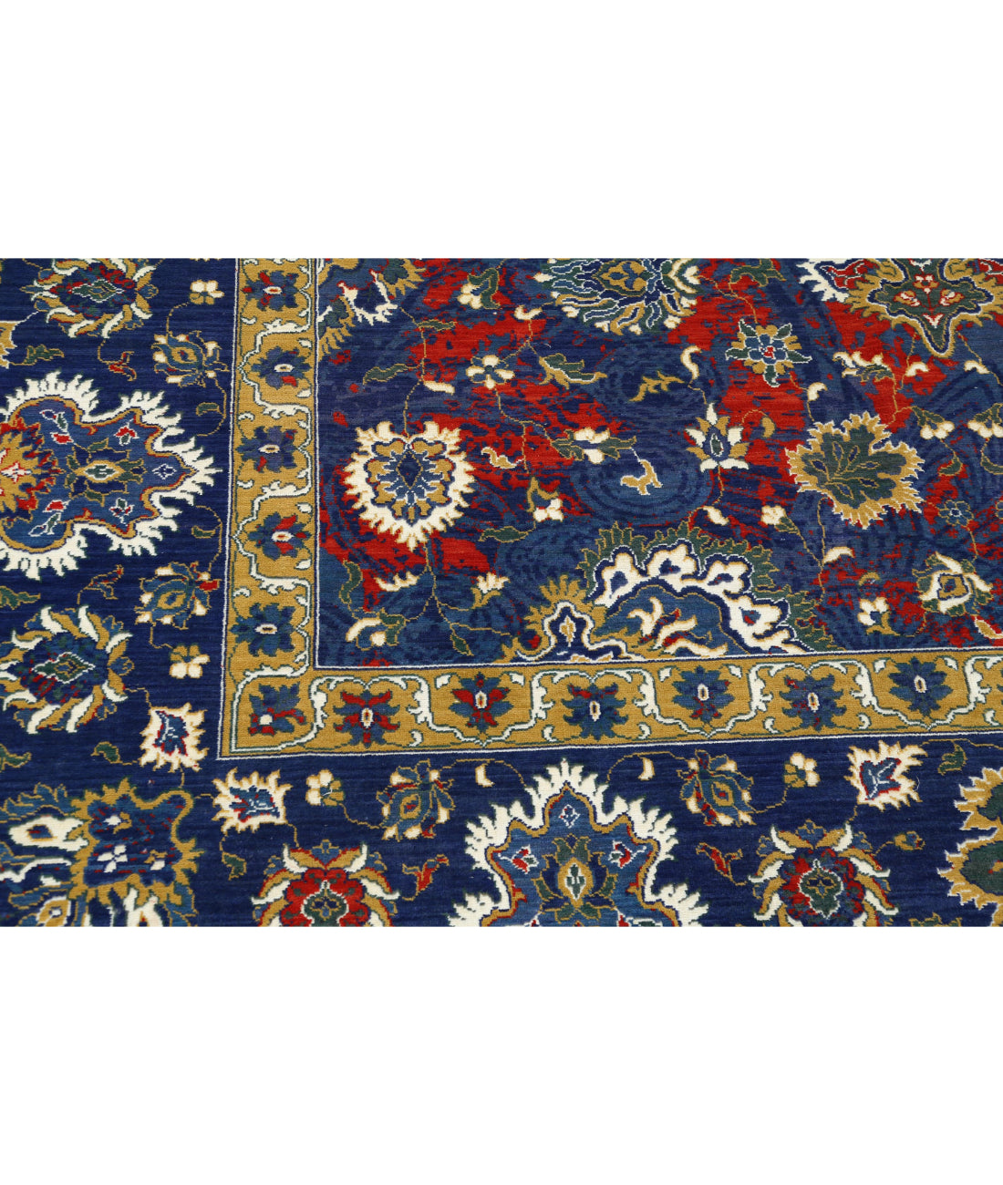 Gulshan 8'11'' X 12'2'' Power-Loomed Wool-Bamboo Silk Rug 8'11'' x 12'2'' (268 X 365) / Red / Blue