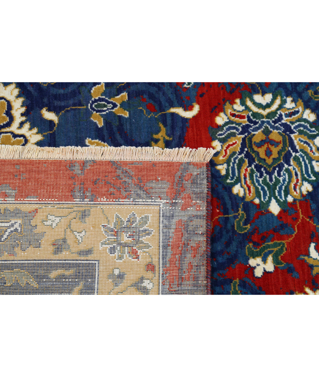 Gulshan 8'11'' X 12'2'' Power-Loomed Wool-Bamboo Silk Rug 8'11'' x 12'2'' (268 X 365) / Red / Blue