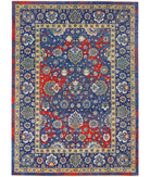 Gulshan 8'11'' X 12'2'' Power-Loomed Wool-Bamboo Silk Rug 8'11'' x 12'2'' (268 X 365) / Red / Blue