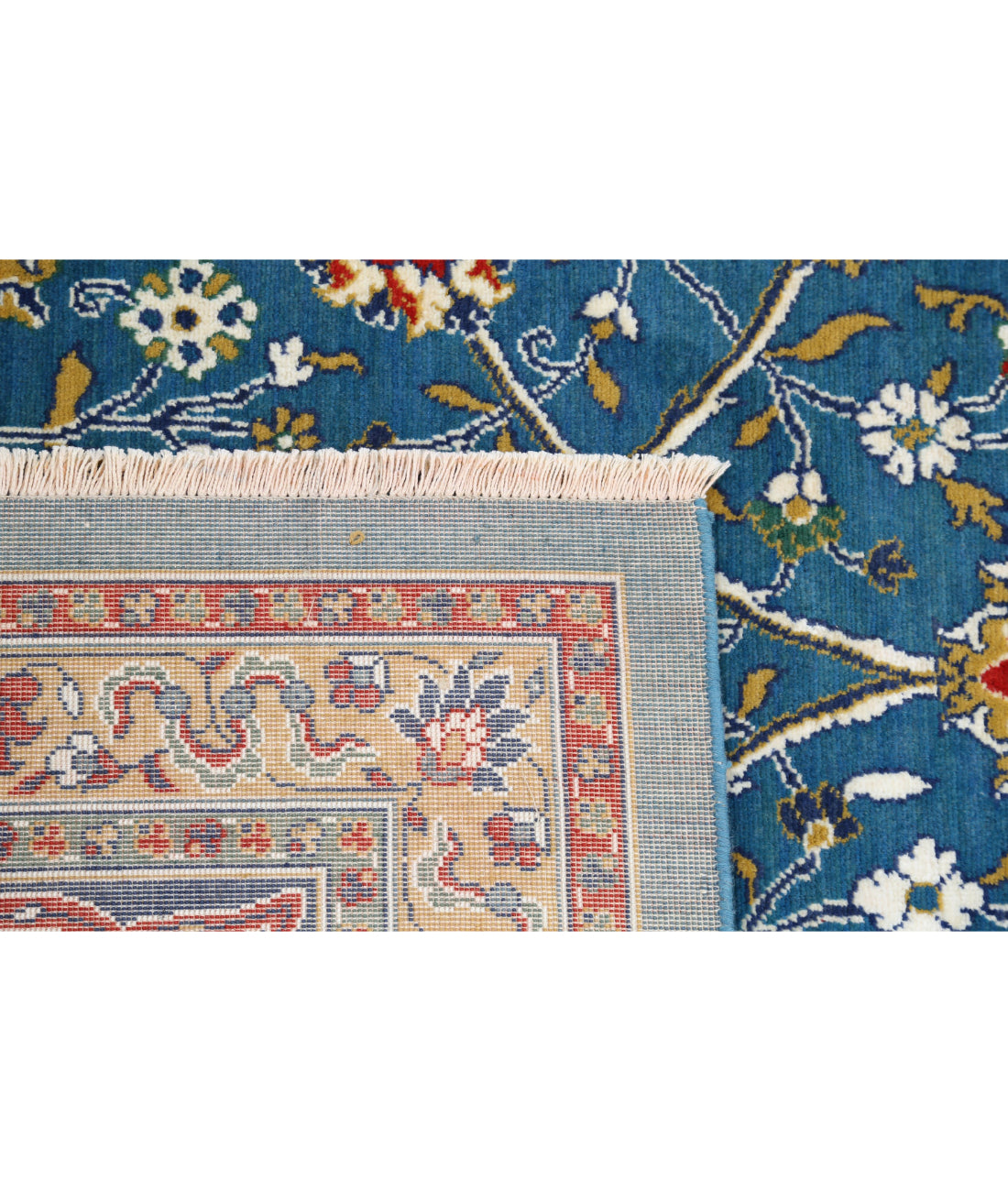 Gulshan 8'10'' X 12'1'' Power-Loomed Wool-Bamboo Silk Rug 8'10'' x 12'1'' (265 X 363) / Teal / Blue