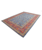 Gulshan 8'10'' X 12'2'' Power-Loomed Wool-Bamboo Silk Rug 8'10'' x 12'2'' (265 X 365) / Blue / Red