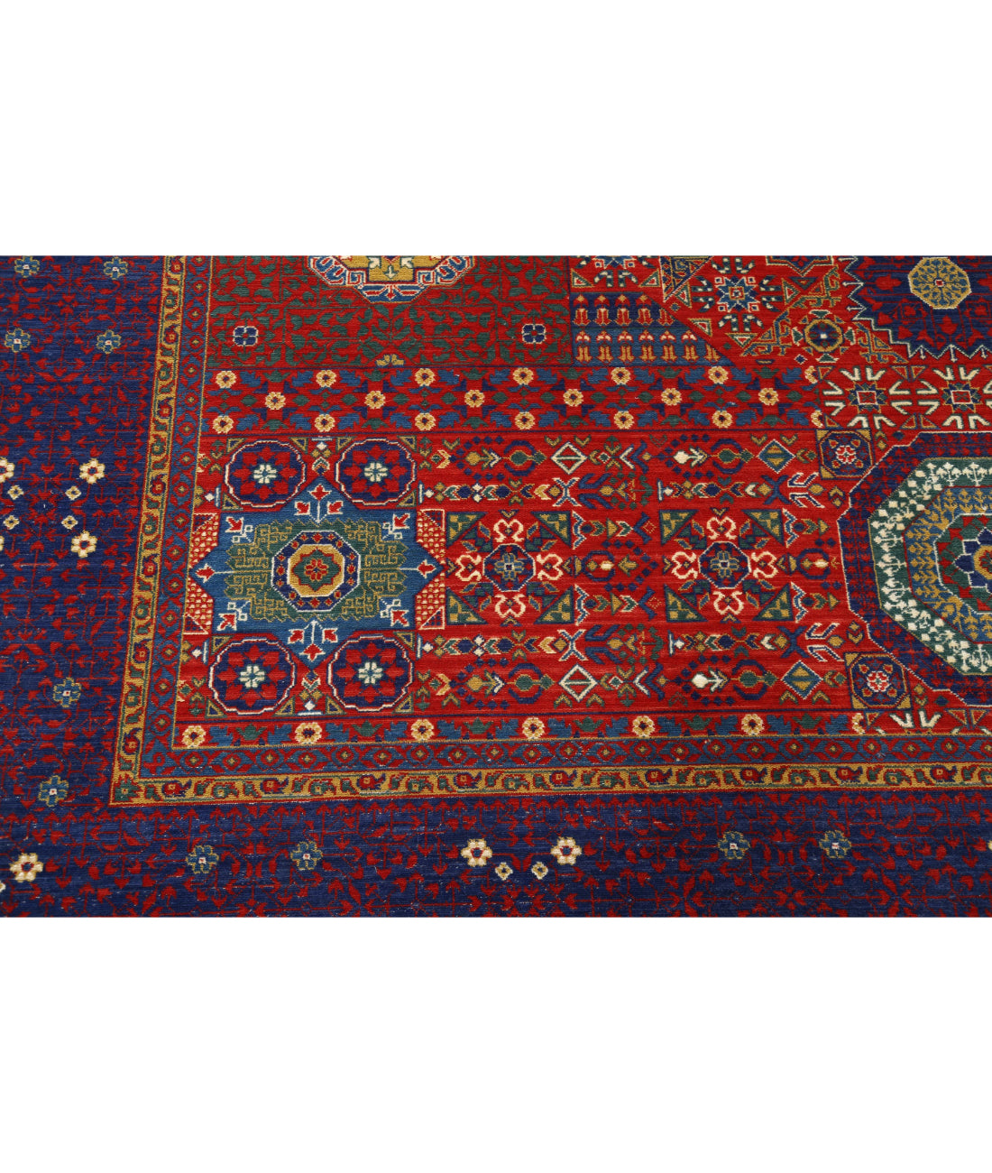 Gulshan 8'10'' X 11'11'' Power-Loomed Wool-Bamboo Silk Rug 8'10'' x 11'11'' (265 X 358) / Red / Blue