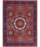 Gulshan 8'10'' X 11'11'' Power-Loomed Wool-Bamboo Silk Rug 8'10'' x 11'11'' (265 X 358) / Red / Blue