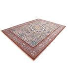 Gulshan 8'10'' X 11'11'' Power-Loomed Wool-Bamboo Silk Rug 8'10'' x 11'11'' (265 X 358) / Red / Blue
