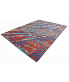 Gulshan 8'10'' X 12'3'' Power-Loomed Wool-Bamboo Silk Rug 8'10'' x 12'3'' (265 X 368) / Red / Blue