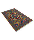 Gulshan 3'10'' X 6'0'' Power-Loomed Wool-Bamboo Silk Rug 3'10'' x 6'0'' (115 X 180) / Gold / Blue