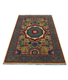 Gulshan 3'10'' X 6'0'' Power-Loomed Wool-Bamboo Silk Rug 3'10'' x 6'0'' (115 X 180) / Gold / Blue