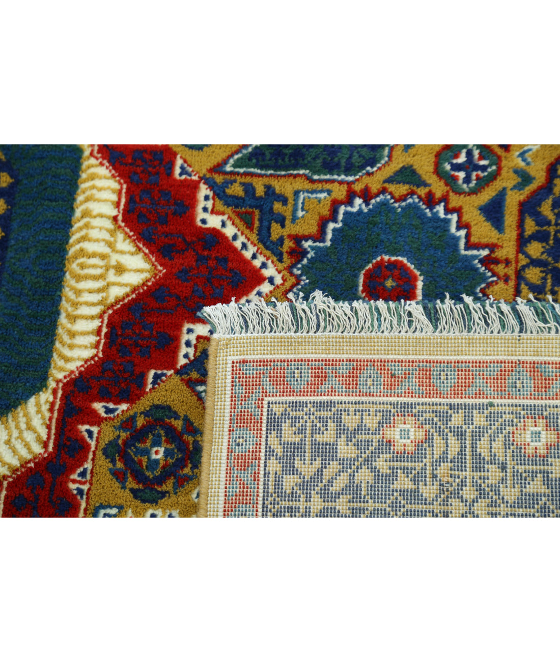 Gulshan 3'10'' X 6'0'' Power-Loomed Wool-Bamboo Silk Rug 3'10'' x 6'0'' (115 X 180) / Gold / Blue