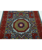 Gulshan 3'10'' X 6'0'' Power-Loomed Wool-Bamboo Silk Rug 3'10'' x 6'0'' (115 X 180) / Blue / Red