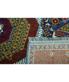 Gulshan 3'10'' X 6'0'' Power-Loomed Wool-Bamboo Silk Rug 3'10'' x 6'0'' (115 X 180) / Blue / Red