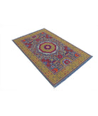 Gulshan 3'10'' X 6'0'' Power-Loomed Wool-Bamboo Silk Rug 3'10'' x 6'0'' (115 X 180) / Green / Gold