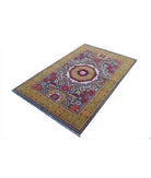 Gulshan 3'10'' X 6'0'' Power-Loomed Wool-Bamboo Silk Rug 3'10'' x 6'0'' (115 X 180) / Green / Gold