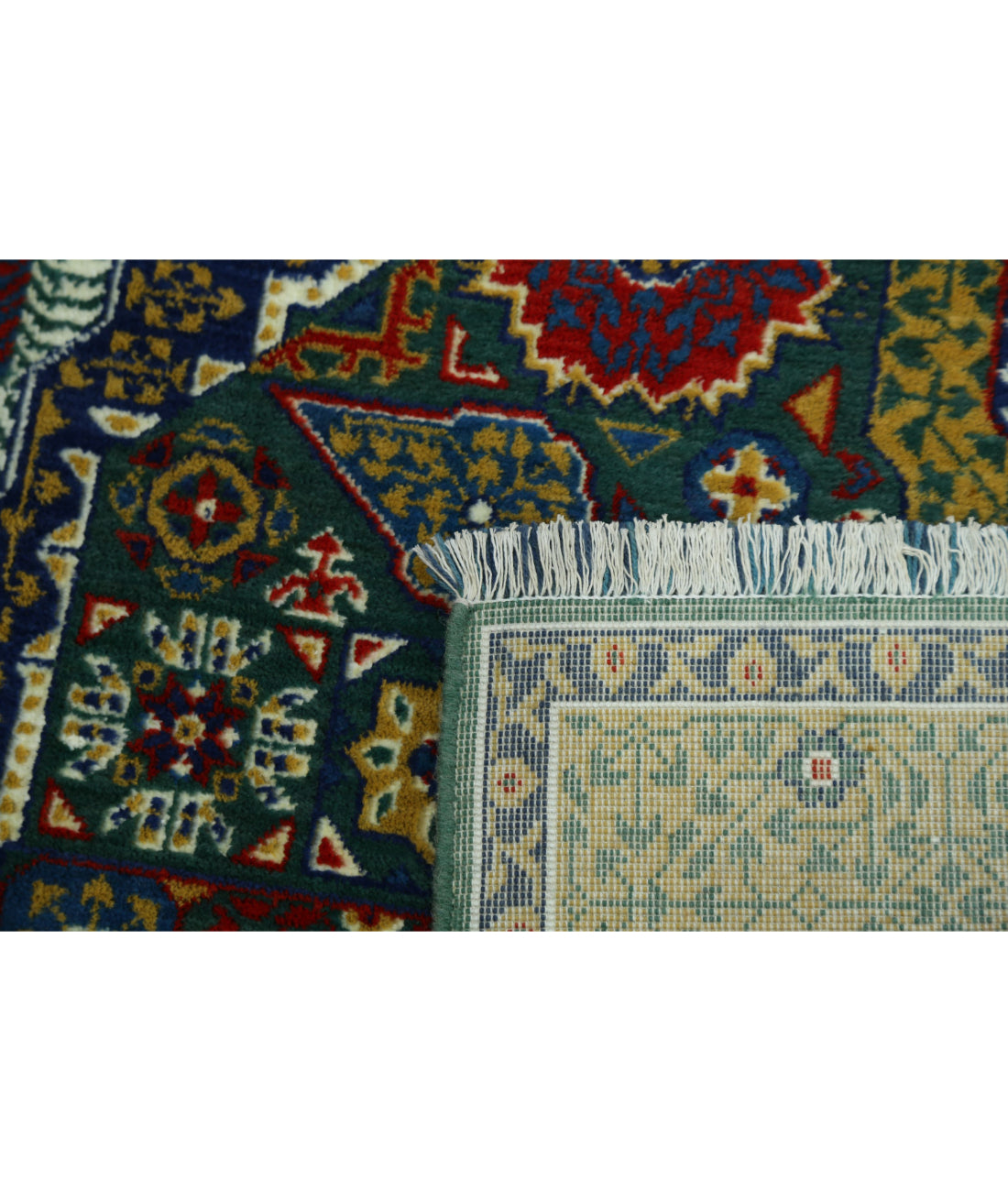 Gulshan 3'10'' X 6'0'' Power-Loomed Wool-Bamboo Silk Rug 3'10'' x 6'0'' (115 X 180) / Green / Gold